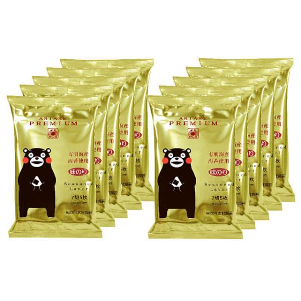 人気のくまモンが目印のちょっと贅沢な高品質味付のり。有明海産ならではの味、香り、食感の三拍子そろったとてもヘルシーで美味しい味付のりです。お酒のおつまみやお弁当のお供に、お子様のおやつにも最適です。