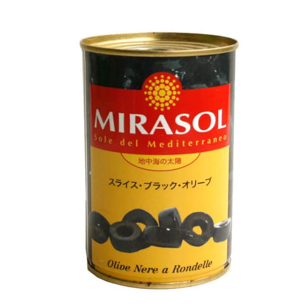 地中海の太陽から生まれたオリーブで、完熟したブラック・オリーブのまろやかでコクのある味わいが特徴です。スライスされているので、カナッペやピザのドッピング等に最適です。