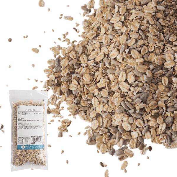 穀物を配合した健康的なミックス粉雑穀入りやライ麦ベースのパンによく合うトッピングです。コリコリとした食感と健康をイメージさせる外観を演出します。また、練り込みも可能です。小麦粉のうち、10〜25％をシードミックスに置き換えてご使用ください。