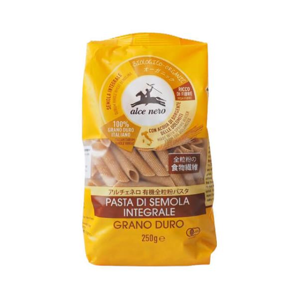 小麦のおいしさを丸ごと味わえる100%イタリア産有機全粒粉デュラム小麦のペンネ。外皮（ふすま）を含め小麦を丸ごと製粉しているのが全粒粉。食物繊維や小麦の胚芽を含みます。また、全粒粉ならではの香ばしい風味もお楽しみいただけます。アルチェネロは...