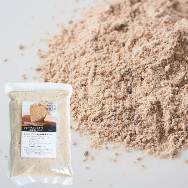 糖質を抑えた製パンミックス粉です。栄養価の高い数種類の穀物をバランス良く配合。通常の食パンと比較して糖質OFFのヘルシーブレッドが作ることができます。こちらの商品は、チャック袋入りです。