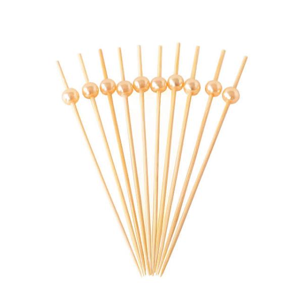 真珠層のように奥深い上質な輝きを持つ飾り串です。パーティーやレセプションなどのオードブルに使用すれば、彩り豊かに料理を引き立ててくれます。洋風おせち料理の飾りとしてもオススメです。