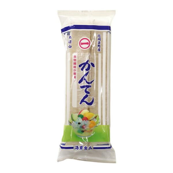 信州芽野製造のかんてんです。食物繊維が豊富。かんてんは海藻の天草を原料に信州のきれいな水と空気の中で冬の厳しい寒さにさらして造られます。天日干しの為、かんてんの色や風合いには違いがありますが品質には変わりありません。フルーツかんてん、牛乳か...