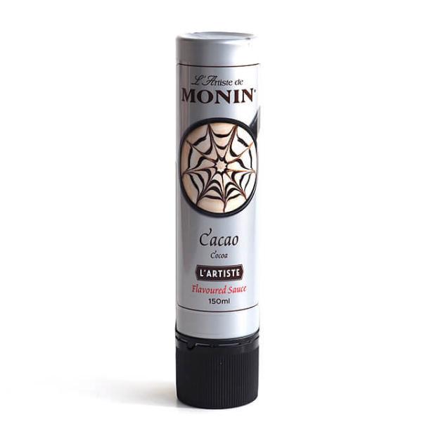 使いやすいスクイーズボトル入りのトッピング用ソース。注ぎ口がペン先のように細く、またソースに適度な硬さがありにじみにくいため、カプチーノやデザートに文字や絵、模様を手軽に描くことができます。