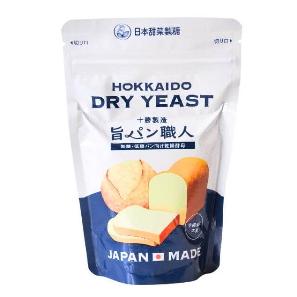 安心の国産素材、北海道十勝製造のドライイースト。無糖・低糖パン向けの乾燥酵母です。食パン、ベーグル、バゲット、カンパーニュ、ライ麦パン、プレッツェルなどに最適です。予備発酵は不要直接、粉に混ぜて使用できます。ホームベーカリーにも最適。パンの...