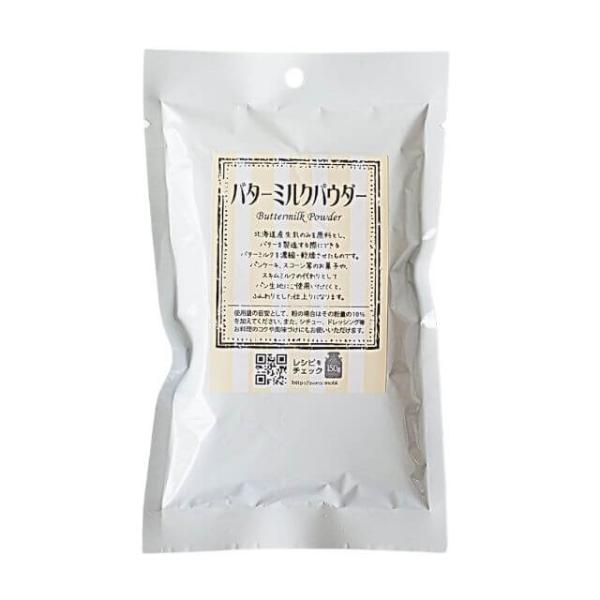 北海道産生乳のみを原料とし、バターを製造する際にできるバターミルクを濃縮・乾燥させたものです。 パンケーキ、スコーン等のお菓子や、スキムミルクの代わりとしてパン生地にご使用いただくと、ふんわりとした仕上りになります。使用量の目安として、粉の...