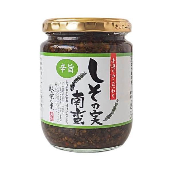 秘伝の味付けで、しその実の風味そのまま南蛮風に漬け込みました。ぷちぷちとした食感と食欲をそそる味わいです。※「しその実」や「唐辛子」の表面に白い結晶が析出することがありますが、「しその実」の成分中のポリフェノールの一種であるフラボノイドです。