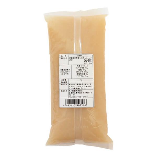 吟味した白いんげん豆（ミャンマー産他）から作った生あんに、てんさい糖を加えて丁寧に練り上げました。すっきりとした甘さの白あんは、フルーツとあわせたり、抹茶と混ぜて抹茶あんにしたり、他の素材との組み合わせも楽しむことができます。