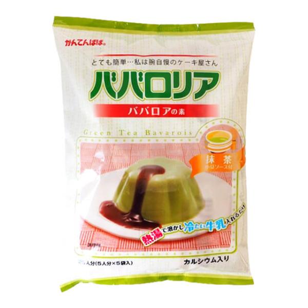 カルシウム入り。抹茶小豆ソース付き。65mlカップ約25個分のババロアが、お湯と牛乳で簡単に作れます。 お子様のおやつに、デザートに。