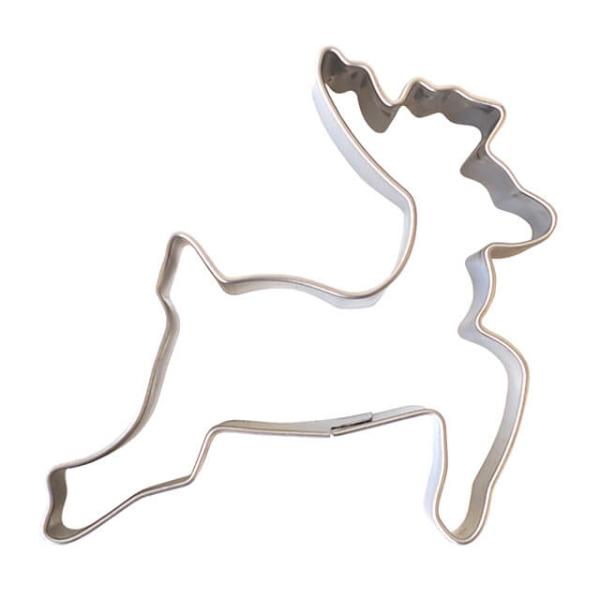 クッキー作りが楽しくなる、シカの形をしたステンレス製の抜き型です。