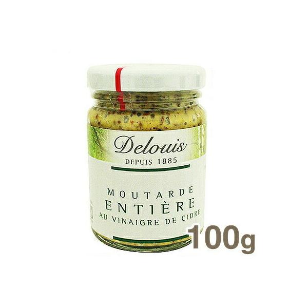 ドゥルイ オーガニック粒マスタード 100g  Delouis MOUTARDE ENTIERE AU VINAGRE DE CIDRE