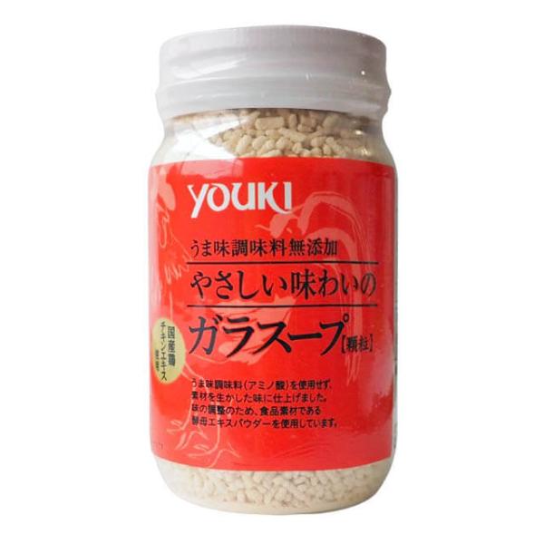 うま味調味料（アミノ酸）を使用せず、素材を生かした味に仕上げました。味の調整のため、食品素材である酵母エキスパウダーを使用しています。野菜炒め、炒飯、焼きビーフン、スープなど幅広くお使いいただけます。国産鶏チキンエキス使用。【使用目安(1人...