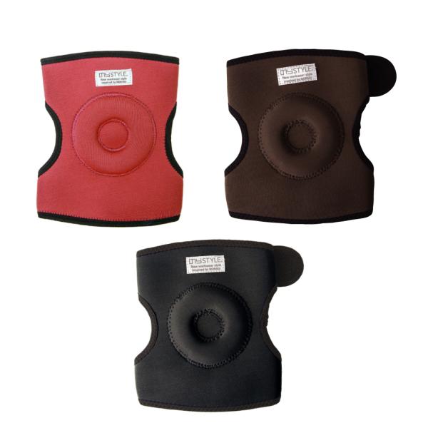 汚れ・擦れから守る、左右兼用のクッション付き膝ガードです。ズボンの上から面ファスナーで留めるだけ！取り外しもカンタンです。ヒザをついた時の負担を軽減するクッション性と、曲げた時の違和感を減らすためにドーナツ型のクッションを採用。左右両用です...