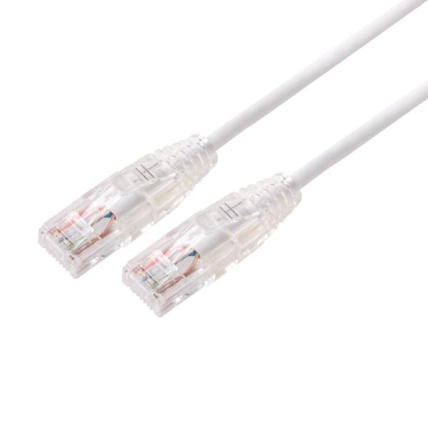 Cat6a-1.0TCWH プロ仕様 Cat6A LANパッチコード 1m ホワイト 10Gbps