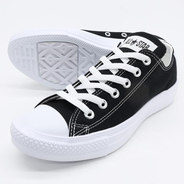 CONVERSE ALL STAR LIGHT OX ブラック コンバース スニーカー オールスター ライト ローカット 軽量 オールスター 軽い EVAソール 定番スタイル キャンバス 黒