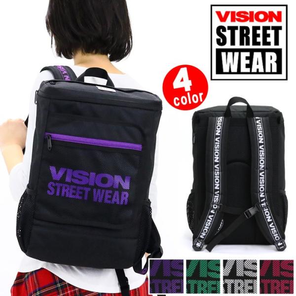 リュック Vision Street Wear ビジョン ストリートウエア スクエア リュックサック デイパック バックパック メンズ レディース サイドポケット ブランド セール Vision 117 バッグとスーツケースのビアッジョ 通販 Yahoo ショッピング