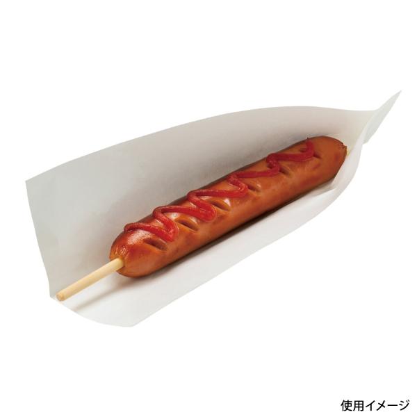 5000枚(100枚×50) オープンパック Fー22 フランクフルト 袋 無地 耐油平袋 軽食袋 業務用