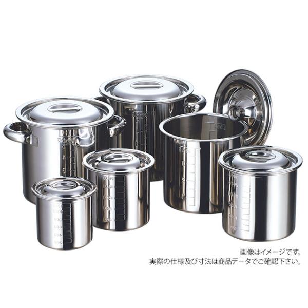赤川器物製作所 まとめ買い AG18-8 目盛付寸胴鍋 16cm(手無) 12個