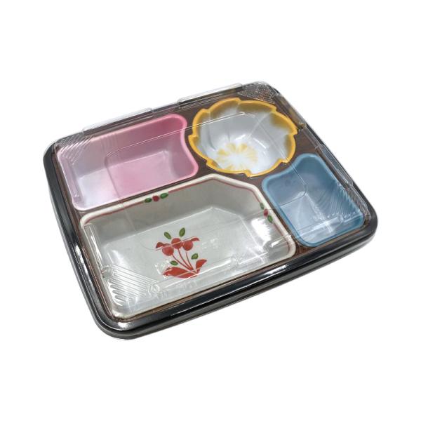 使い捨て食品容器 弁当容器（プラスチック製） タカギ産業 TSR-60夢彩ごぜん 柄付 セット 50枚