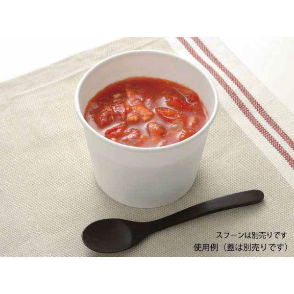 別売りの嵌合蓋により、汁漏れしにくい紙カップ。スープ等に。容量：約270cc。※蓋は別売り。