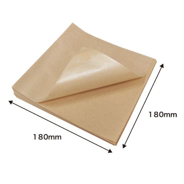 ラミネート加工された未晒クラフトのバーガー袋。自然な風合いがおしゃれなシーンをつくりだせます。バーガーだけでなく、サンドイッチ・揚げ物、焼き菓子などにもご使用いただけます。