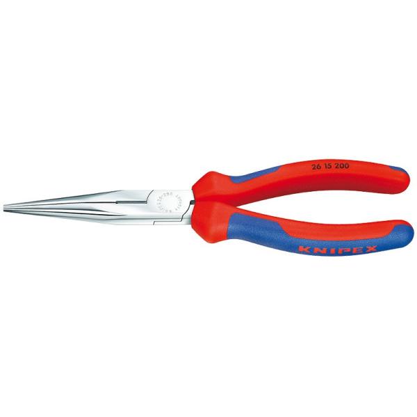 クニペックス（KNIPEX）クロームメッキロングラジオペンチ200mmコンフォートハンドル〔2615-200〕2615200