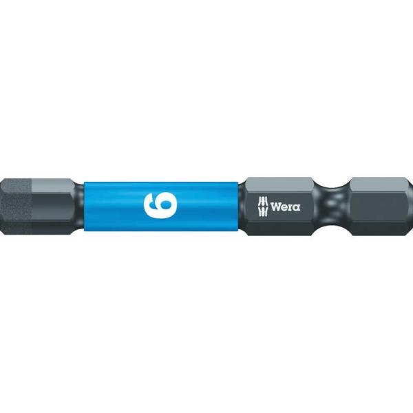 Wera 1/4”インパクトドライバーロング六角ビット6mm【IMPAKTOR】ダイヤモンド・コーティング〔840/4IMP-6〕057646