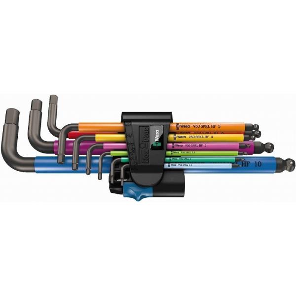 Wera ���C���{�[Hex-Plus�����O�Z�p�_�����`�Z�b�g9�{�g�y�z�[���h�@�\�z 950/9 Hex-Plus Multicolour HF1 022210