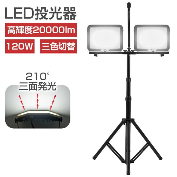PROBASTO 投光器 LED 作業灯 屋外 防水 最強 120W 100V 20000LM