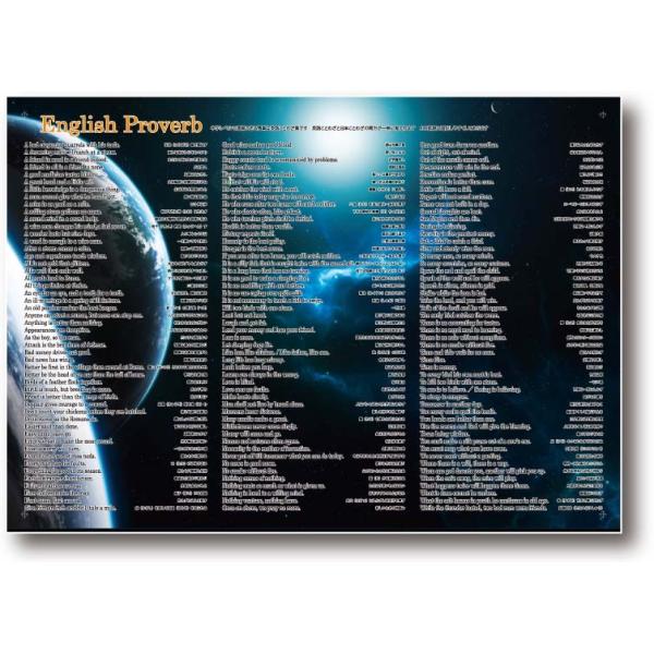 proceedx　学習ポスター0009英語ことわざ集 送料無料　　勉強部屋　教室　壁掛け　学生　一般