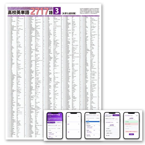 0972 高校英単語 2717語 連動アプリ Vol.3（収録680語）- 大学入試対策