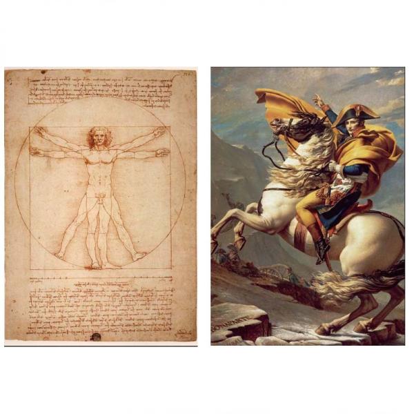proceedx　名画 3125 絵画お値打ち２枚セット5　ダヴィンチ　ダヴィッド　A3サイズ　送料無料　　アート インテリア 安い　値打ち