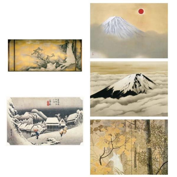 proceedx　名画 3168 絵画お値打ち5枚セット8　円山応挙 横山大観　下村観山 歌川広重 A3サイズ　送料無料　　アート 低価格