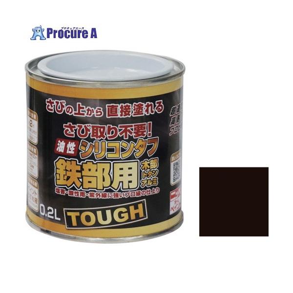 他サイト： ニッぺ 油性シリコンタフ 0.2L ブラックチョコレート HYS107-0.2  ■▼158-4872 4976124218514  1缶の商品画像