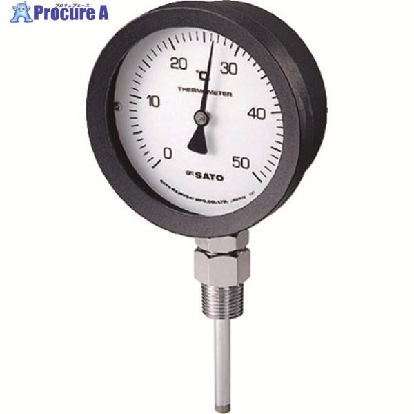 佐藤 バイメタル式温度計 BM-S-100P 0〜100℃ 50L (2085-  ▼166-2747 BM-S-100P-4  1個