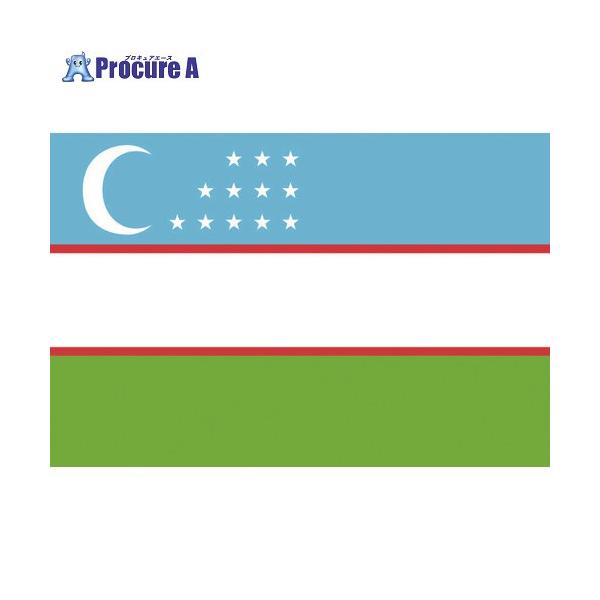 東京製旗 国旗No.2(90×135cm) ウズベキスタン ▽207-3819 426144 1枚