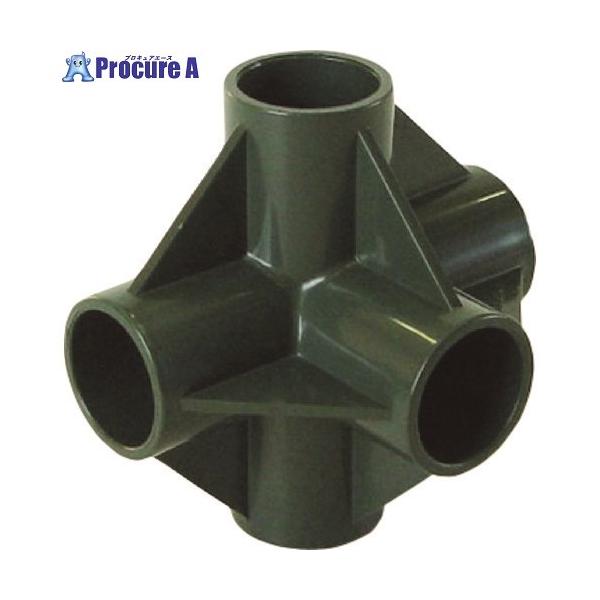 【送料都度見積】 ※個人宅様送り不可 ●品名：Φ28イレクター　プラスチックジョイント●適合機種：φ28イレクターパイプ●色：ガーデニンググリーン●タイプ：5方向（枠のつなぎ用・1方向通し）