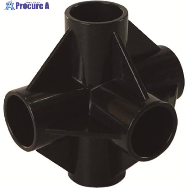 ●適合機種：φ28イレクターパイプ●色：ブラック●タイプ：5方向（枠のつなぎ用・1方向通し）