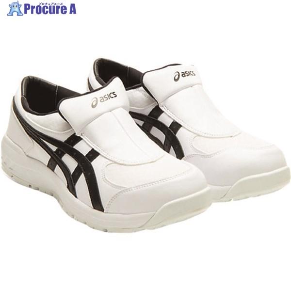 ASICS ウィンジョブCP211 SLIPーОN ホワイト×ブラック 24.5CM ▽217
