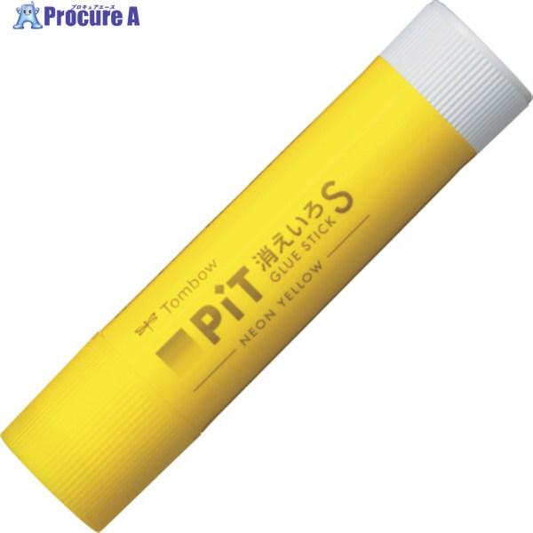 トンボ鉛筆 Tombow スティックのり 消えいろピットS ネオンイエロー