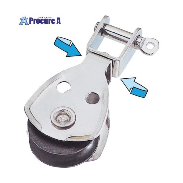 【送料都度見積】●最大使用ロープ径(mm)：7●車数：1●車径(mm)：25●車溝幅(mm)：7.5●d(mm)：10●W(mm)：28.5●L(mm)：63●使用ロープ径(mm)：5〜7φ●参考使用荷重(kN)：0.25