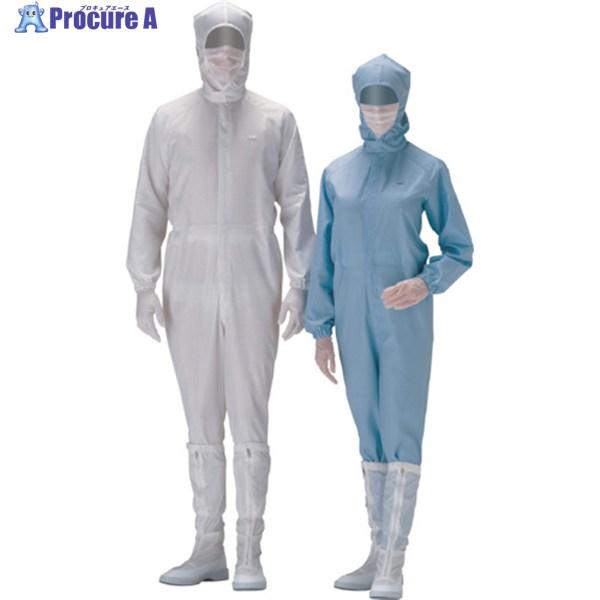 ■ミドリ安全 クリーンウェア フード一体型超静電クリーンスーツ C1550W ホワイト 3L〔品番:C1550W3L〕【3373222:0】[店頭受取不可] ミドリ安全 クリーンウェア フード一体型超静電クリーンスーツ C1550W