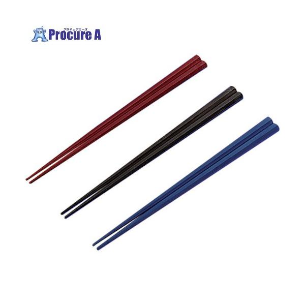 蝶プラ 江戸八角箸 19.5cm(バラ)ブルー  ■▼346-0597 971755  1組