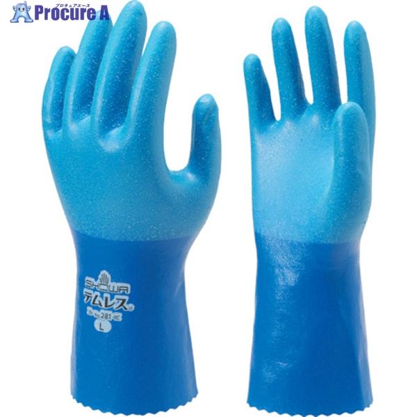 SHOWA ポリウレタン手袋 No281テムレス ブルー Lサイズ  ▼356-3162 NO281-L  1双