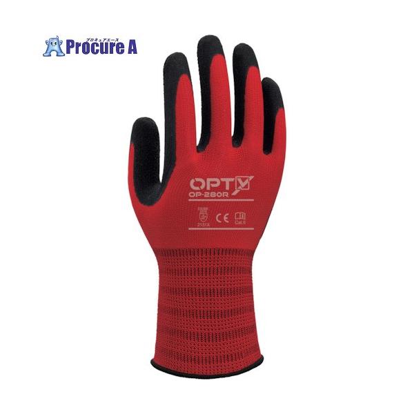 他サイト： Weed 天然ゴム背抜き手袋 OPTY OPー280R Mサイズ(5双入)  ▼365-1084 ASOP280R_M  1袋の商品画像