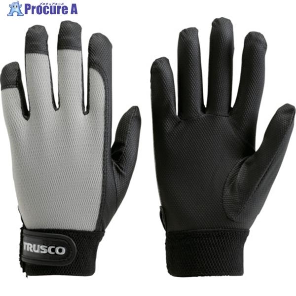 TRUSCO中山 TRUSCO PU薄手手袋 エンボス加工 グレー L ▽400-4710 TPUM