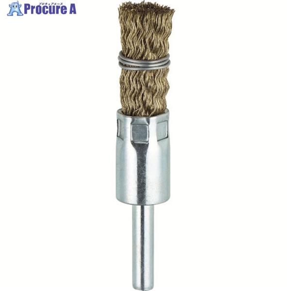 TRUSCO 筒型ブラシΦ15X軸6 真鍮メッキ0.25 くくりタイプ  ▼444-9886 TEB-15G  1本