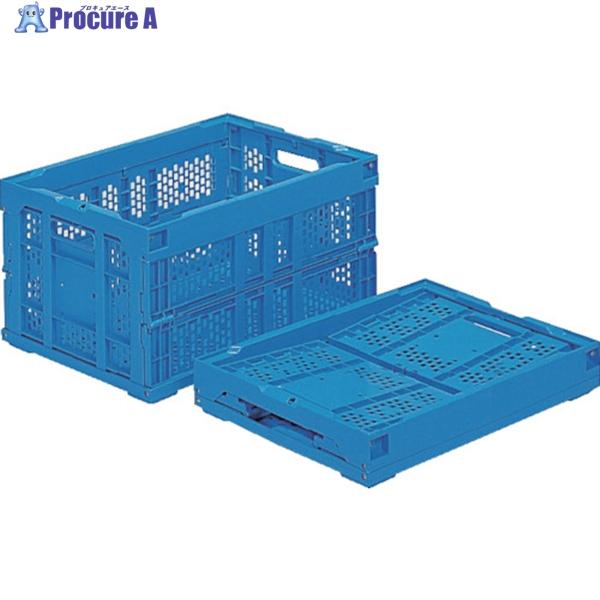 【中古】SANKO/サンコー オリコン 青7コセット フタ付 折り畳み 三甲 サンコー 折りたたみコンテナー 550530 オリコン40A(2)青底面突起