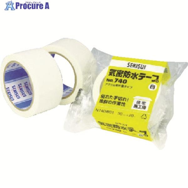 他サイト： 積水 気密防水テープNo.740 50x20 白  ▼471-1491 N740W01  1巻の商品画像