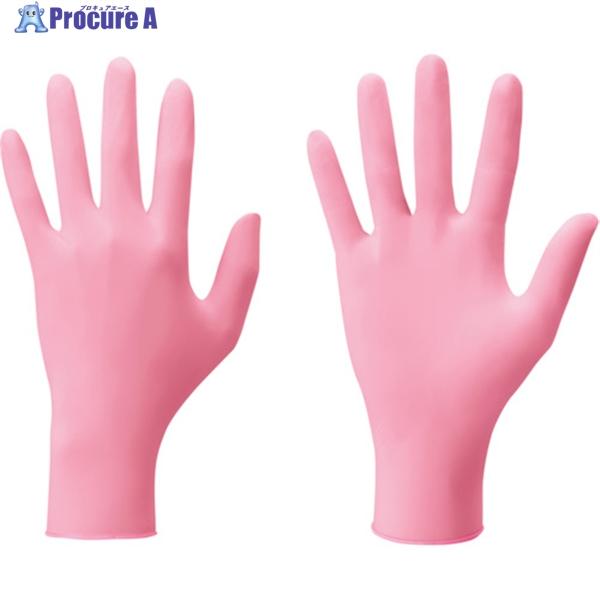 他サイト： SHOWA ニトリルゴム使い捨て手袋 NO8850 ニトリスト・ピンク 100枚入 Sサイズ  ▼471-5326 NO8850-S  1箱の商品画像